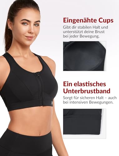 Yvette-Sport-BH-Starker-Halt-Vorderverschluss-Grosse-Groesse-Mesh-Ringerruecken-fuer-Lauf-Joggen-Reiten - Sparfuchs24.io - Preisvergleich & Top Angebote Online