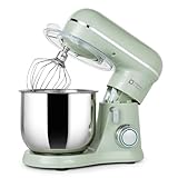 Kitchen in the box Kompakte Küchenmaschine 3,5 L, Rührmaschine & Knetmaschine mit 10 Geschwindigkeiten, Leichte Teigmaschine mit Knethaken, Rührhaken & Schneebesen, ideal für kleine Küchen, Grün