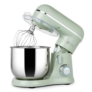 Kitchen in the box Kompakte Küchenmaschine 3,5 L, Rührmaschine & Knetmaschine mit 10 Geschwindigkeiten, Leichte Teigmaschine mit Knethaken, Rührhaken & Schneebesen, ideal für kleine Küchen, Grün