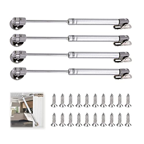 Vérin à Gaz,150N Vérin à Gaz,Amortisseur à gaz,Vérins à Gaz Bras Pneumatique Verin Meuble Cuisine Hydraulique pour Levage de Porte Armoire Meuble , Lot de 4 Cover
