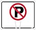 SAFETY CONE SIGNS, NO PARKING GRAPHIC, 10.375 X 12.625 (2 Pack)