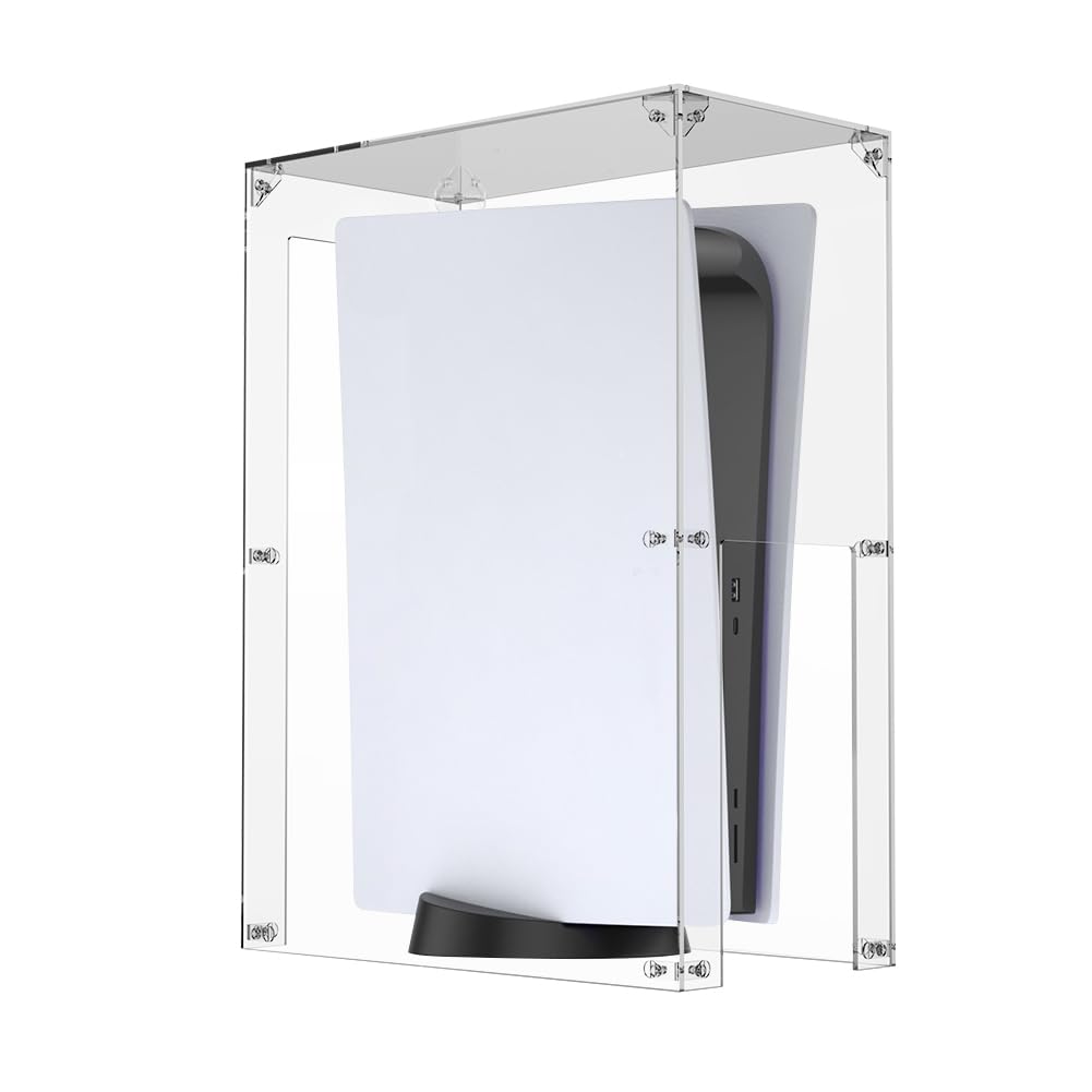 Staubschutz aus transparentem Acryl für PS5-Konsole, staubdicht, kompatibel mit Playstation 5-Standard und Digital, 30 cm B x 16 cm T x 40 cm H
