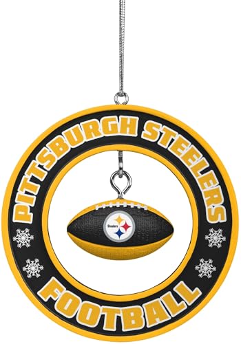 FOCO NFL Pittsburgh Steelers Floating Ball Ornament – Officially Licensed Holiday Decoration – Unique Christmas Tree Collectible FOCO NFL Pittsburgh Steelers Floating Ball Ornament – Officially Licensed Holiday Decoration – Unique Christmas Tree Collectible