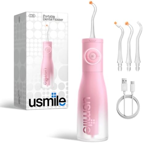 usmile C30 Cordless Water Flosser with S-Shaped Nozzle