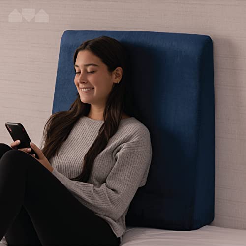 Milliard Bed Wedge Pillow With Memory Foam Top -Helps With Acid Reflux And Gerds, Reduce Neck And Back Pain, Snoring, And Respiratory Problems- Breathable And Washable Cover (7.5 Inch) (Dark Blue) #TOP5
