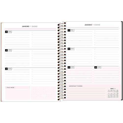 Agenda Espiral Planner West Village Metalizado M7 2021 Tilibra