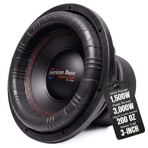 American Bass XFL 12 Inch Car Subwoofer – 4 Ohm 3000 Max Watts - High Power Subwoofer Speaker with Deep Bass Performance, Premium Audio Upgrade for Cars, Trucks, and SUVs, Durable 12' Subwoofers