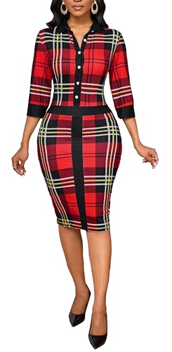 Print Dress for Women Trendy Africa Dresses Elegance Church Dress Office Work Bodycon Dress Casual Business Outfits