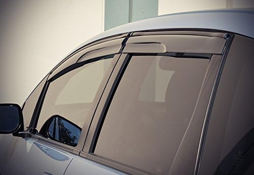 WellVisors Window Visors Wind Deflectors Compatible with Honda Fit 2009-2014 Aerodyn Series Rain Guards 3-847HD002