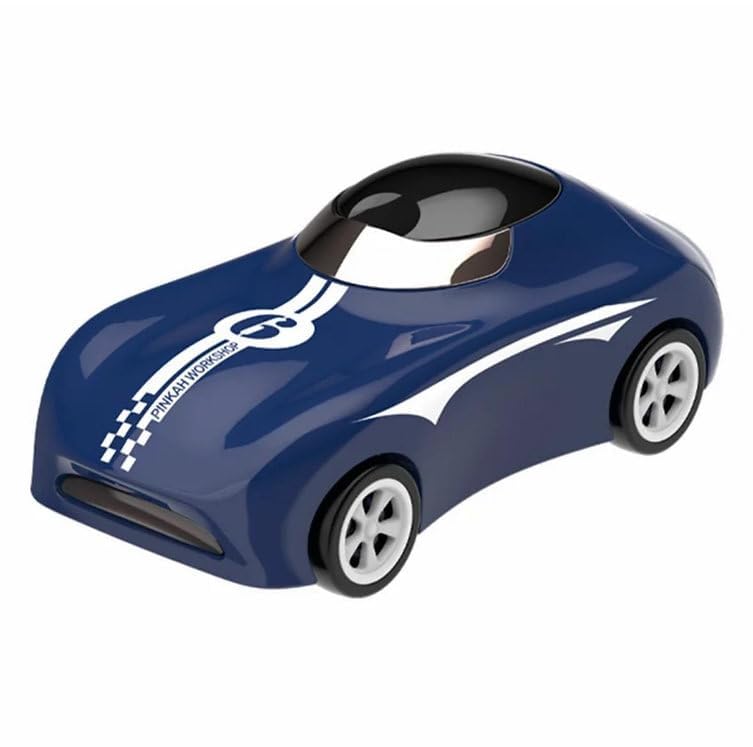 Image of Cots and Cuddles Sports Car Shape Tritan Material 280ml Leak Proof Sipper Water Bottle for Kids (Navy Blue)