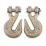 BATONECO 5/16" Clevis Grab Hooks G70 Chain Hook for Trailer Towing, Machinery Lifting, Cargo Transpo