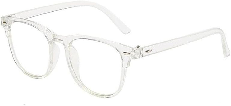 Blue Light Glass Filter Computer Glasses Prescription Anti Eye Fatigue Radiation Protection Glasses Clear Round Frame Eyeglasses for Computer Men and Women