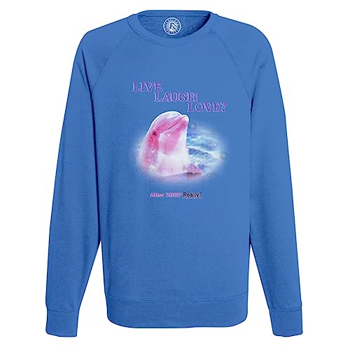 Sweat Shirt Homme Live Laugh Love au Design Collage Illustration Art