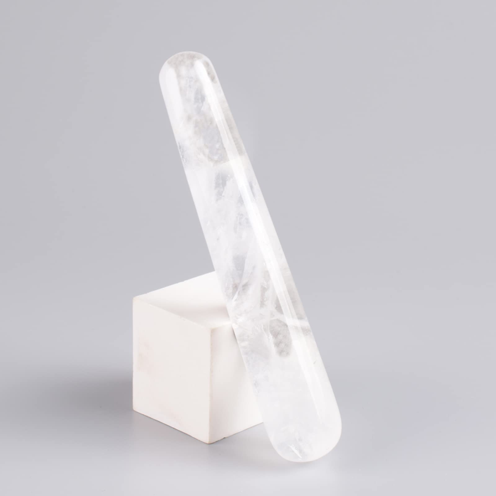 Piedra Natural Masajeador Cristal Cuarzo Pluma Gua Sha Yoni Varita Herramienta de Belleza 110 mm,opalite Inicio Colecciones (Color : Rock Quartz)
