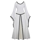Womens Deluxe Medieval Victorian Costume Renaissance Long Dress Costumes Irish Over Cosplay Retro Gown