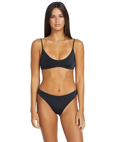 Volcom Women's Simply Seamless Crop Bikini Top, Black