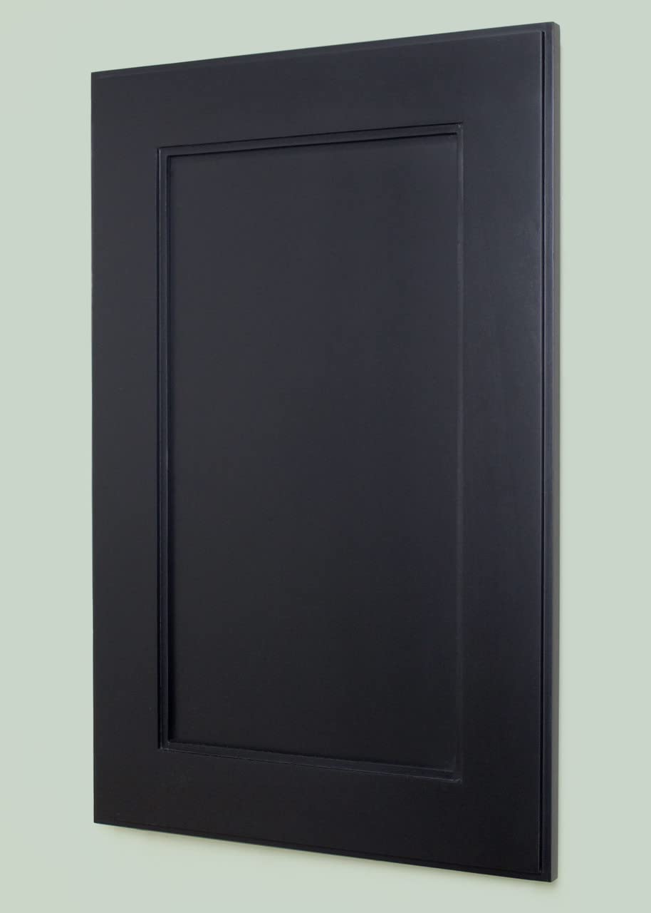 Fox Hollow Furnishings Shaker Style Medicine Cabinet - No Mirror! (Black, 14x24)