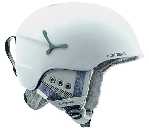 Cébé Suspense Deluxe Casques de Ski Jeunesse Unisexe 51-53 cm, Matt White Silver, 51-53cm