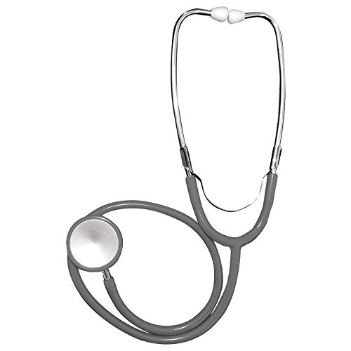 Dual Head EMT Aluminium Lightweight Doctors Nurses Vet Student Medical Stethoscope - Grey