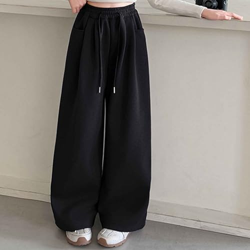 Girl's Baggy Sweatpants Elastic High Waist Wide Leg Sweatpants Joggers for Girls Long Track Pants Trendy3