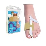 ✔ CON MATERIALES PENSADOS PARA PROPORCIONAR ALIVIO Y CONFORT. Está hecho con materiales que ofrecen confort y durabilidad. Los puntos de contacto de la férula con el juanete y el dedo gordo están hechas de piel y con gel en el interior. El gel proporciona un alivio de presión mejor que la espuma, a la vez que hidrata la piel. Y la piel proporciona un tacto agradable y durabilidad.
