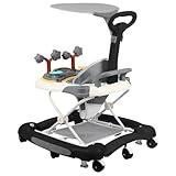 [Protections multiples] : Le déambulateur adopte une conception à double colonne de frein, combinée à un châssis surélevé et à une structure anti-retournement, qui empêche efficacement le glissement et le retournement accidentels, créant un environnement sûr et stable pour que les bébés apprennent à marcher, rendant les parents plus à l'aise.