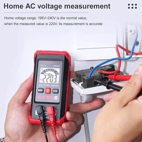 Bonseor Ht Automatic Digital Multimeter,Tm-510 4000 Counts Smart Digital Multimeter,Digital Display Intelligent Multimeter,Voltage Tester with Non-Contact Voltage Function (1 PCS)