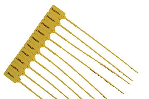 Preisvergleich Produktbild 100 x Sicherheitsplomben Plomben Gelb Durchziehplomben