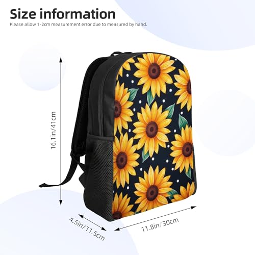 Daypack With Adjustable Straps Sunflower Lightweight, Large Capacity Backpack For Adult 16 Inch4