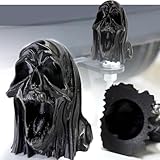 ALOKI Abdeckung für Anhängerkupplung, 50 mm, brüllender Totenkopf-Design, Anhängerkugelabdeckung, 3D-gedrucktes Zubehör für Anhängerkupplung, lustiges Schutzabdeckung für Anhängerkupplung (schwarz)