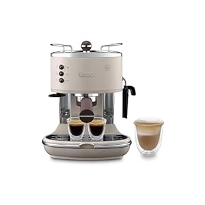 De’Longhi Vintage Icona Traditional Barista Pump Espresso Machine, Coffee and Cappuccino Maker, ECOV311BG, 1.4 liters, Cream