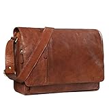 Die Leder Schultertasche ist optimal nutzbar als Laptoptasche, Unitasche, Messenger Bag, College Bag, Aktentasche, Umhängetasche, Notebooktasche und vieles mehr