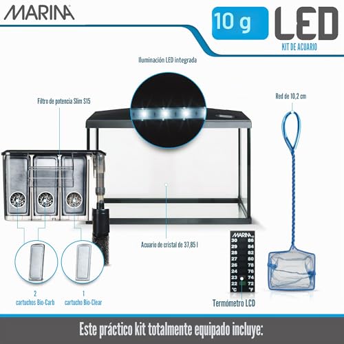 Miniatura 2 de Marina 15256 - Kit De Acuario Con Iluminación Led 10g, 38 L, Transparente
