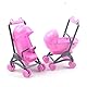 TOYANDONA 2Pcs Miniatur Kinderwagen Spielzeug Puppenhaus Miniatur Baby Wagen Kunststoff Puppenhaus Möbel Kindergarten Puppe Haus Zubehör