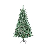 🎄Práctico: el árbol de Navidad se monta y desmonta rápidamente. Utilizable durante años, económico y respetuoso con el medio ambiente. Árbol de Navidad también apto para exterior, fabricado en PVC ignífugo con un soporte para árbol de Navidad fabricado en metal revestido, robusto y duradero.