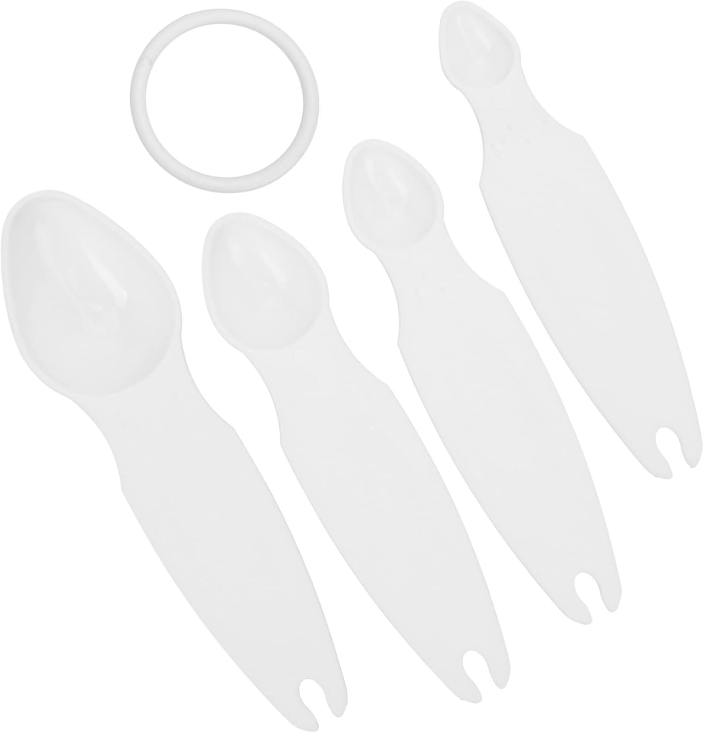Ciieeo Braille Measuring Spoon Set 4-Piece Kitchen Measuring Spoons for Blind and Visually Impaired Ergonomic Design Easy-to-Read Measurements for Cooking and Baking
