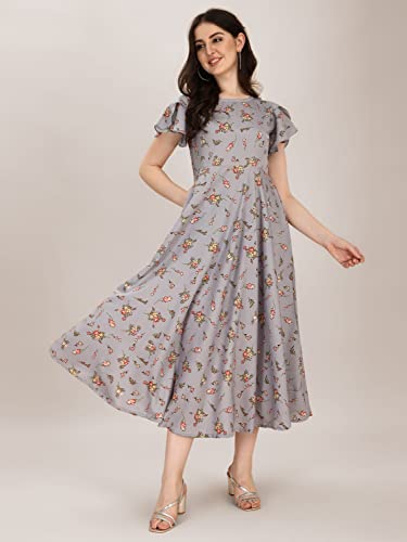 Image of QIQI Women's Crepe A-Line Maxi Casual Dress