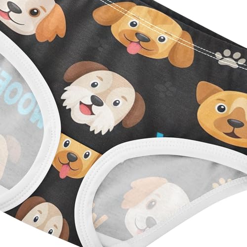 Girls Underwear Toddlers 2t Cotton Girl Panties Cute Cartoon Kids Briefs Undies Cartoon Cute Brown Dogs Black4