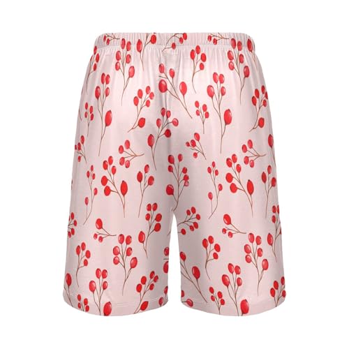 Men's Pajama Shorts Halloween Pink Athletic Pajama Sleep Bottoms with Pockets 23035712