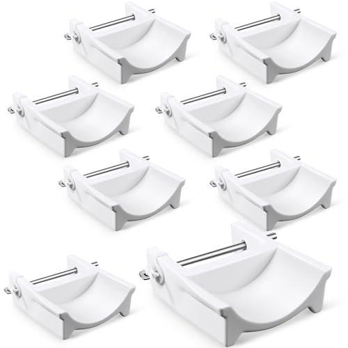 Abbylike 4 Pairs (8 Pieces) Jump Cups Plastic Horse Jump Cups with Pin Fits Standards Uprights Lightweight Durable for Hobby Horse Jumper Equestrian Activities