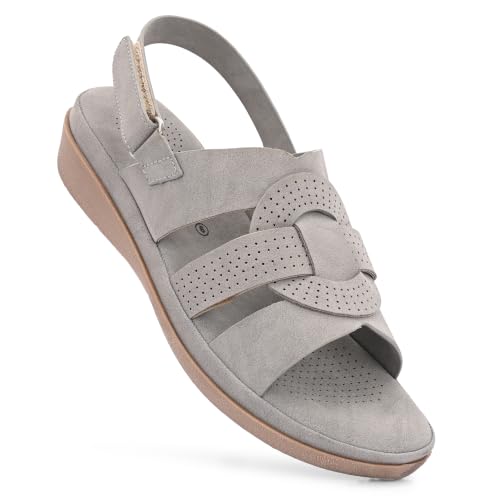 Image of Moshun Criss Cross Sandals for Women & Girls | Multi Strap & X Strap Flat Sandals, Bounce Back Technology Footbed with Adjustable Strap, Anti-Slip Sole | Lightweight Daily Wear Casual Slip-On Sandals
