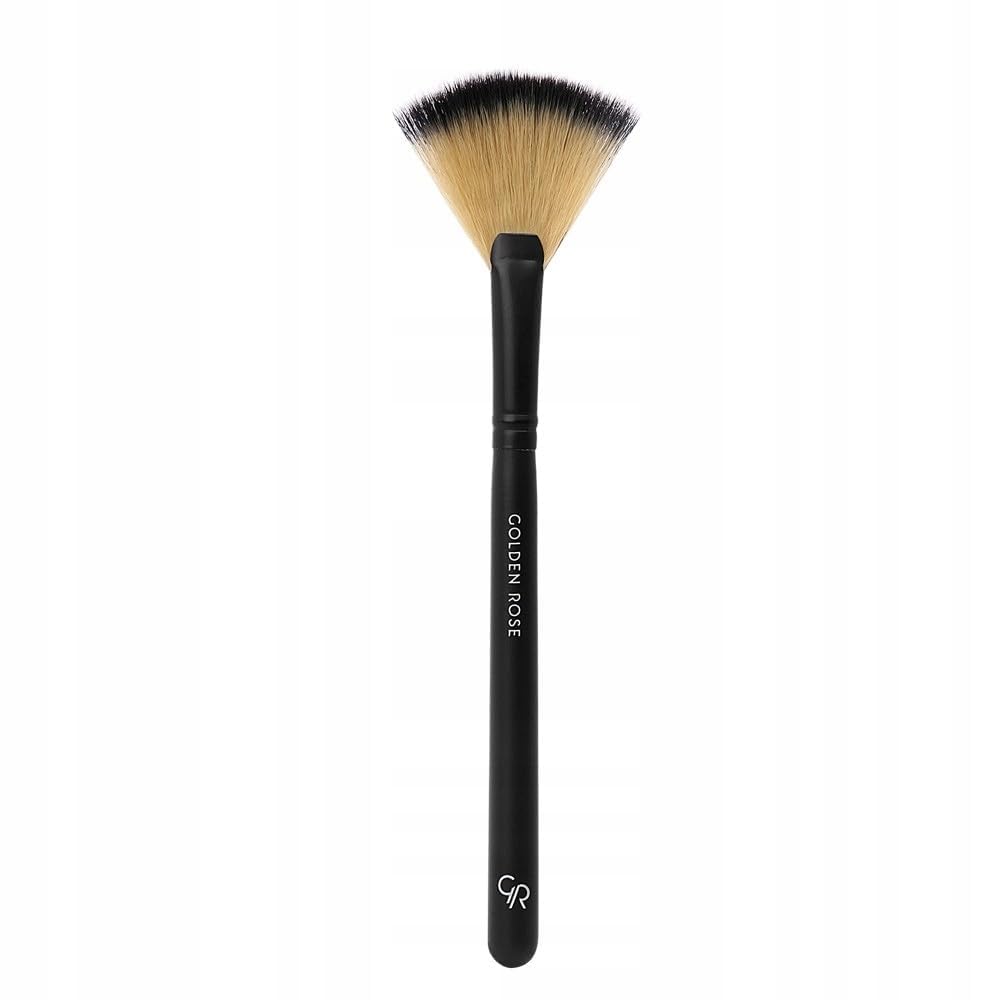 Golden Rose Fan Brush - Yelpaze Fırça ve Nude Look Baked Trio Face Powder
