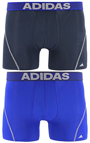 adidas Men's Sport Performance Mesh Trunk Underwear (2-Pack), Urban Sky/Bold Blue Bold Blue/Urban Sky, X-Large