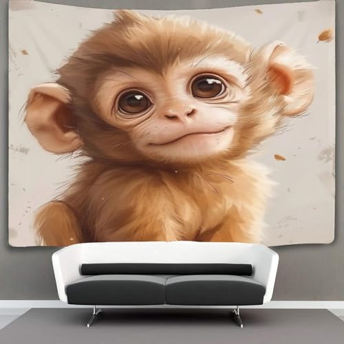 Couverture murale singe 3D pour transformer le décor d'une chambre - 3