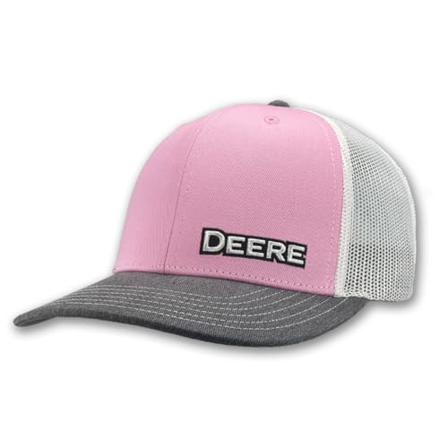 Casquette de camionneur John Deere rose pour vos sorties en plein air et journées ensoleillées