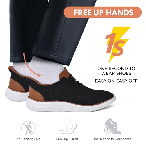 SITAILE Men's Arch Support Comfortable Shoes Slip On Lightweight Breathable Lace Up Oxford Sneakers for Walking Business2