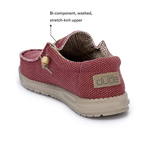 Image of Hey Dude Men's Moccasin, Pompeian Red, 13