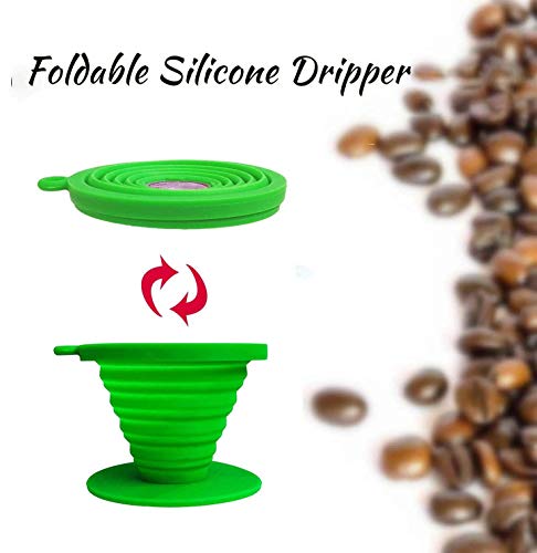Genrics Pour Over Coffee Filter,Coffee Dripper, Coffee Maker,Paperless Bpa Free Silicone Coffee Filter,Maker One To Two Cup Coffee,Keeping Nature Coffee Flavour,Easy To Use And Clean #TOP3