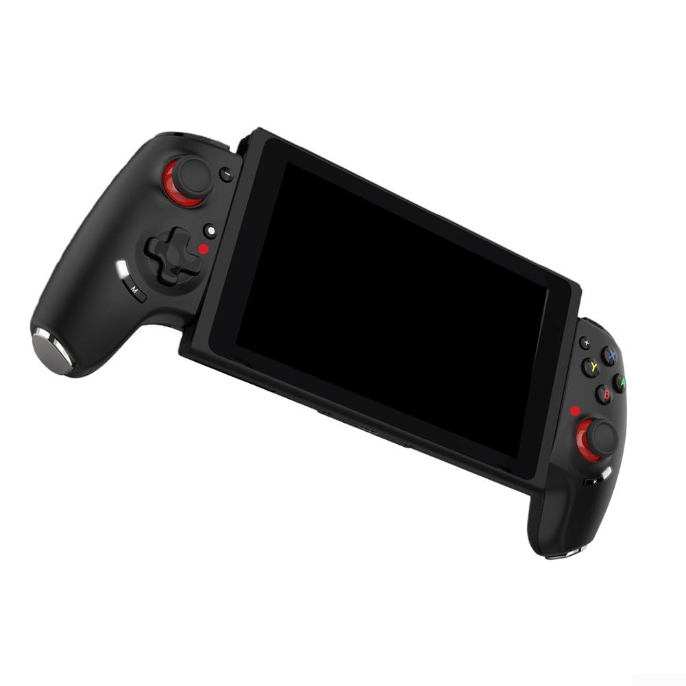 Controller di gioco mobile wireless con joystick effetto Hall per Switch 2 e 1 Plus Pc Remote con doppia vibrazione Sei Gyro antiscivolo Grip e batteria da quindici ore nero