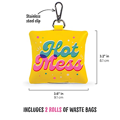 Image of Genuine Fred Howligans Hot Mess Poop Bag Holder Yellow